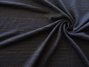 1.5m Plimco Navy Pink Stripe Star Eyelet 98.7% Merino 1.3% nylon 150g