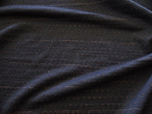 Load image into Gallery viewer, 1.5m Plimco Navy Pink Stripe Star Eyelet 98.7% Merino 1.3% nylon 150g