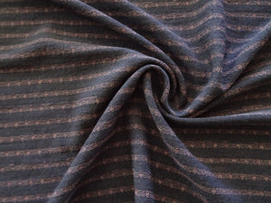1.5m Plimco Navy Pink Stripe Star Eyelet 98.7% Merino 1.3% nylon 150g