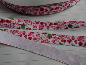 5m Cherry Blossom Fold Over Elastic FOE Foldover 15mm