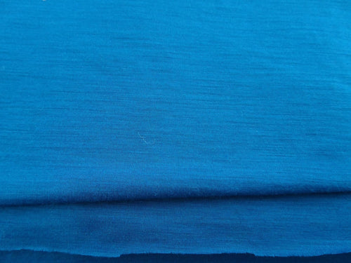 1.5m Montreal Teal Blue 65% merino 35% polyester jersey knit 120g