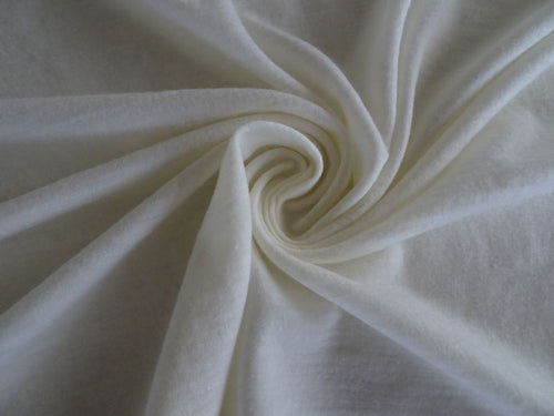 1m Winter White 150g 100% Merino Jersey Knit Fabric Nice for babywear