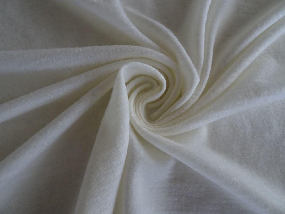 2m Winter White 150g 100% Merino Jersey Knit Fabric Nice for babywear