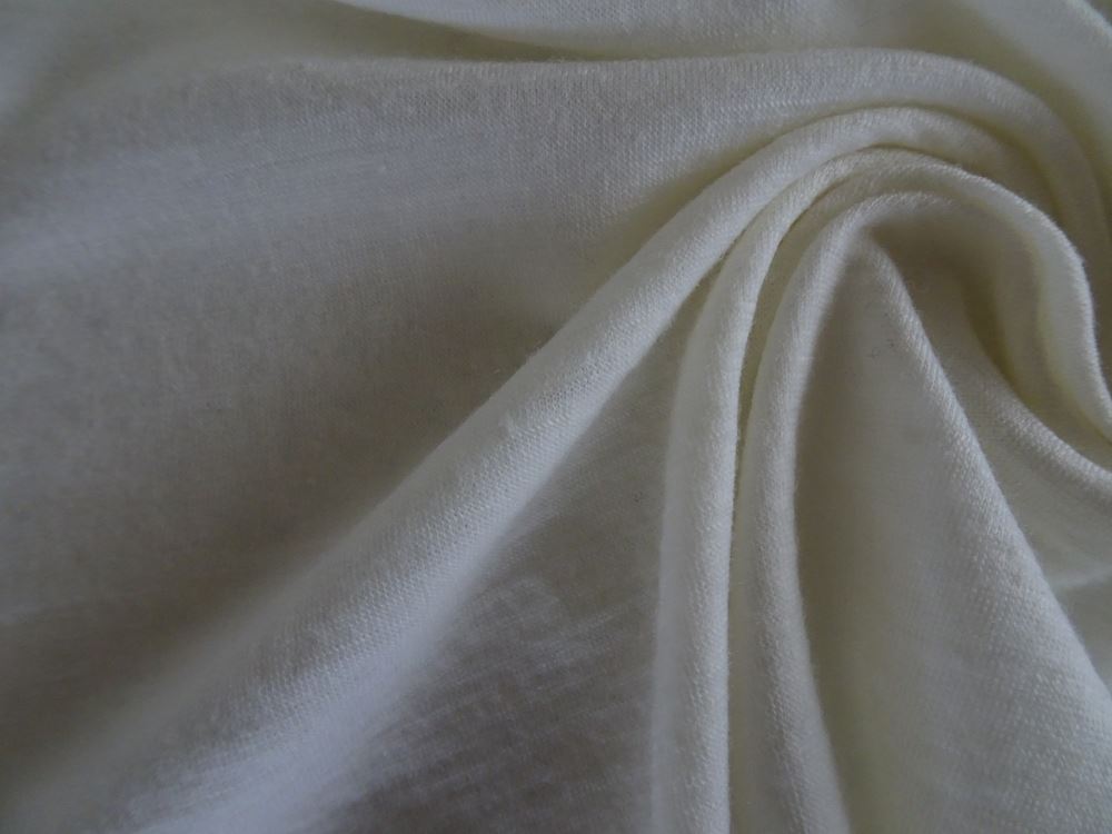 1.5m Winter White 150g 100% Merino Jersey Knit Fabric Nice for babywear