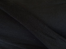 Load image into Gallery viewer, 1.5m Black Danish 98% Merino 2% elastane Sweatshirting  with terry backing 255g