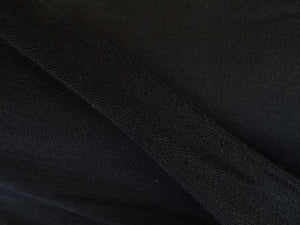 1.5m Black Danish 98% Merino 2% elastane Sweatshirting  with terry backing 255g