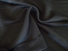 Load image into Gallery viewer, 1.5m Black Danish 98% Merino 2% elastane Sweatshirting  with terry backing 255g