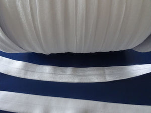 10m Wider 25mm White FOE FoldOver Elastic