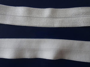 10m Wider 25mm White FOE FoldOver Elastic