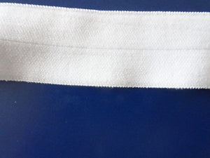 10m Wider 25mm White FOE FoldOver Elastic