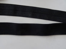 Load image into Gallery viewer, 10m Wider 25mm Black FOE FoldOver Fold over elastic