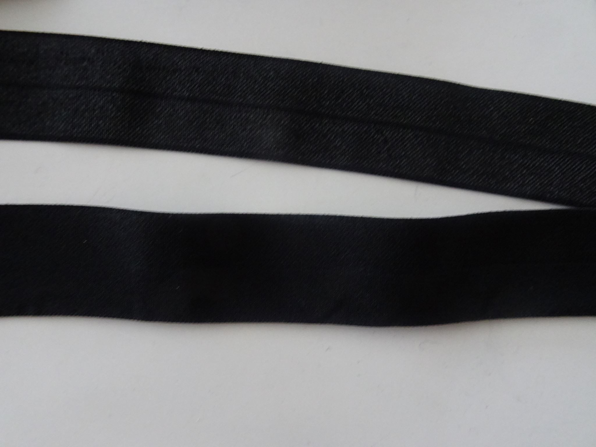 Black 1 (25mm) Fold Over Elastic