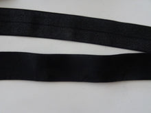 Load image into Gallery viewer, 1m Wider 25mm 1&quot; Black FOE Fold Over Foldover Elastic