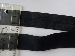 10m Wider 25mm Black FOE FoldOver Fold over elastic
