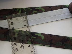 1m Camouflage Wider 25mm FOE FoldOver Fold over Elastic