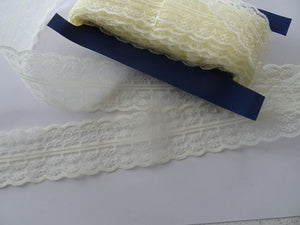 10m Cream 45mm wide Lace Trim