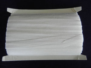 5m White  Fold Over Elastic FOE  15mm wide
