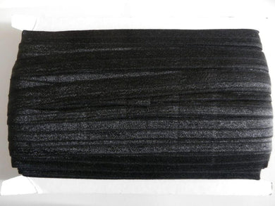 10m Black Fold Over Elastic FOE 15mm