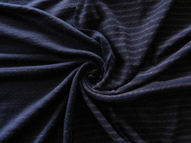 1.5m Plimco Navy Pink Stripe Star Eyelet 98.7% Merino 1.3% nylon 150g
