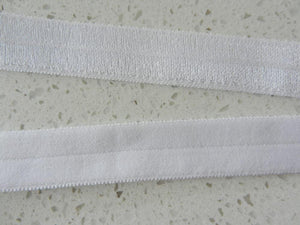 1m White Fold Over Elastic FOE 15mm wide