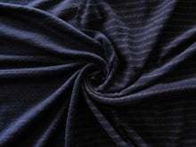 Load image into Gallery viewer, 1m Plimco Navy Pink Stripe Star Eyelet 98.7% Merino 1.3% nylon 150g