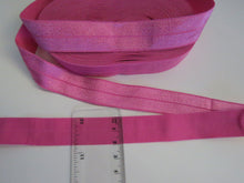 Load image into Gallery viewer, 1m Raspberry Rose Pink 20mm Fold over elastic FOE Foldover elastic