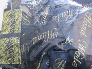40 Hand Made in Cursive Font Black Woven labels. 40x 15mm