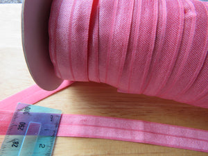 1m 15mm fold over elastic- Watermelon Pink FOE foldover elastic