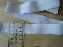 Load image into Gallery viewer, 10m Wider 25mm White FOE FoldOver Elastic