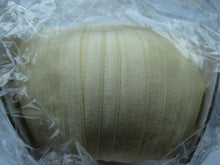 Load image into Gallery viewer, Antique cream 50 yard/ 45m roll of Fold over  foldover FOE elastic 15mm