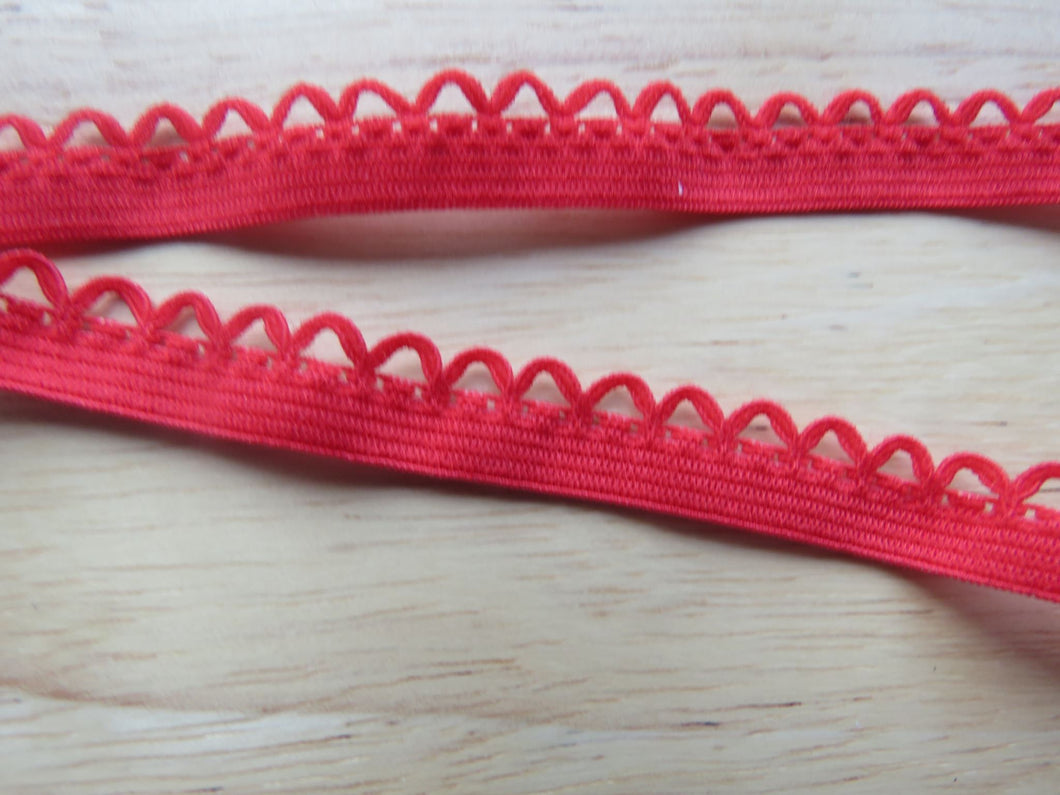 97cm Red Underwear elastic trim 10mm- last piece in this colour