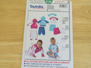 Burda 9748 Hooded jacket, tshirt, shorts, trackpants- use for merino