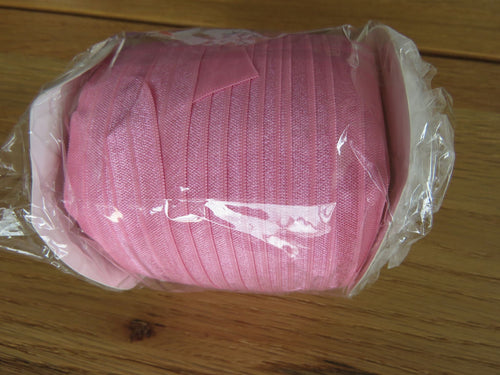 Geranium Pink 50 yard/ 45m roll of Fold over elastic 15mm