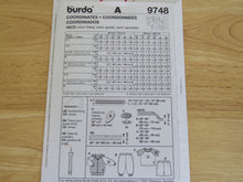 Load image into Gallery viewer, Burda 9748 Hooded jacket, tshirt, shorts, trackpants- use for merino