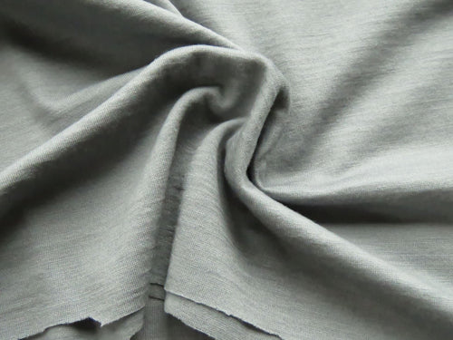 1.5m Ramsden Pale grey 150g 100% merino wool jersey knit- precut as last 1.5m