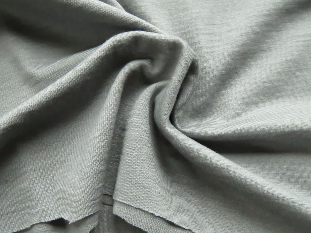 1.5m Ramsden Pale grey 150g 100% merino wool jersey knit- precut as last 1.5m