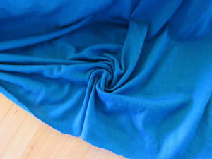 1m Bowron Bay Teal Blue 200g 100% merino jersey knit 130cm
