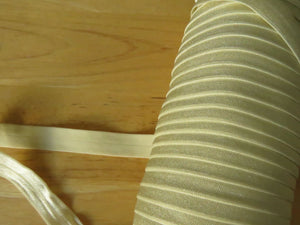5m Ivory Cream fold over elastic 15mm wide foldover
