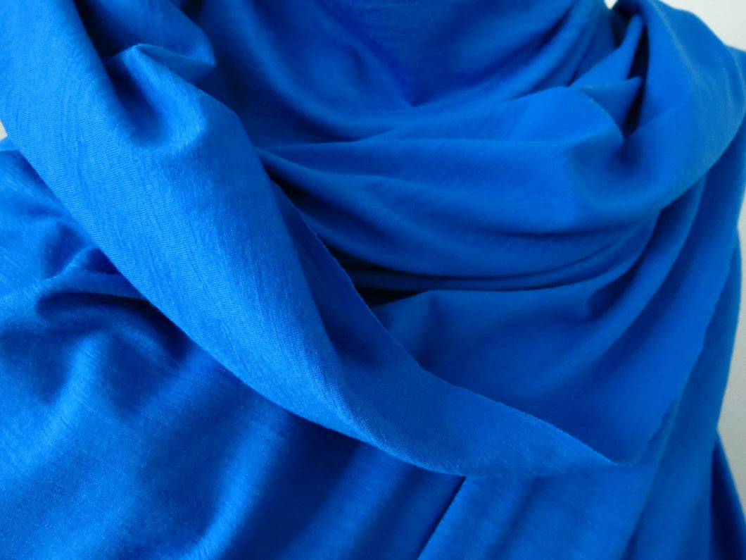 2m Beaming Blue 100% Merino Jersey Knit 150g- precut 2m piece