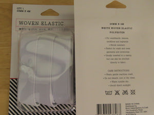 4m x 20mm Non Roll Woven Elastic for Waistbands- Birch