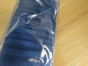 50 yard/ 45.7m roll  Light Navy 15mm  foldover elastic fold over FOE 15mm