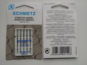 Stretch Needles- Schmetz Size  130/705 Size  90/14- for elastic and very elastic knitwear