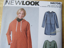 Load image into Gallery viewer, New Look N6706 Long sweatshirt, tunic or coat pattern- use our merino fabric