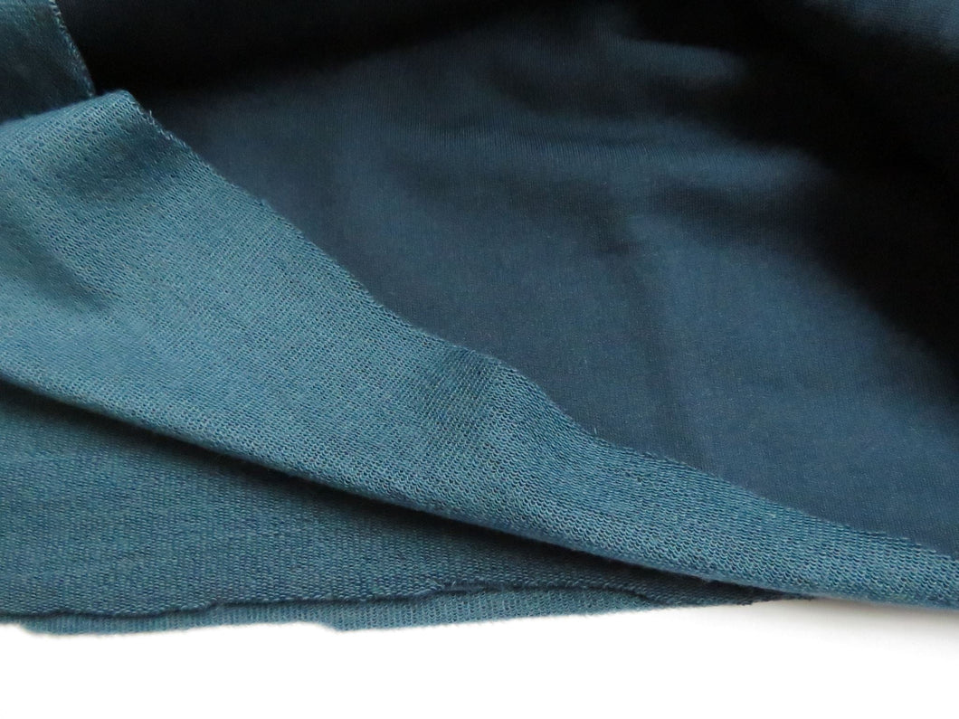 50cm Cheyenne Mallard teal 38% merino 46% polyester 16% spandex 270g loopback