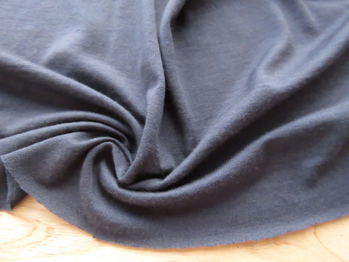 1.5m Hanoi Grey 200g 100% merino wool jersey knit fabric