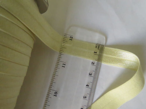 5m Ivory Cream fold over elastic 15mm wide foldover