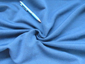 Save 50% - 1.5m Brayford Blue 38% merino 54% polyester 8% elastane brushed sweatshirt- has dye flaw