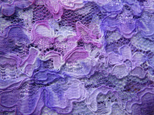 Load image into Gallery viewer, 95cm Purple TieDye Cotton nylon corded lace 150cm wide