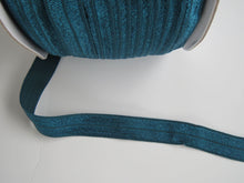 Load image into Gallery viewer, 1m Mallard teal 15mm  foldover elastic fold over FOE 15mm