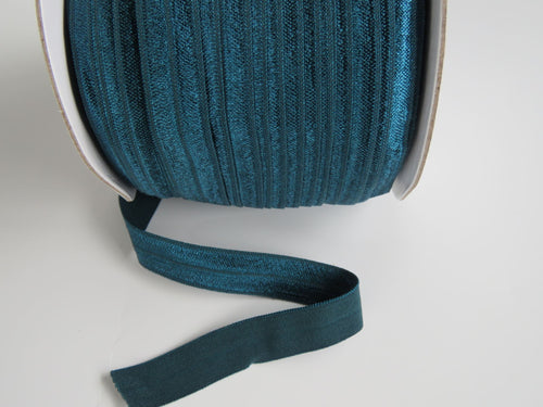 5m Mallard teal 15mm  foldover elastic fold over FOE 15mm